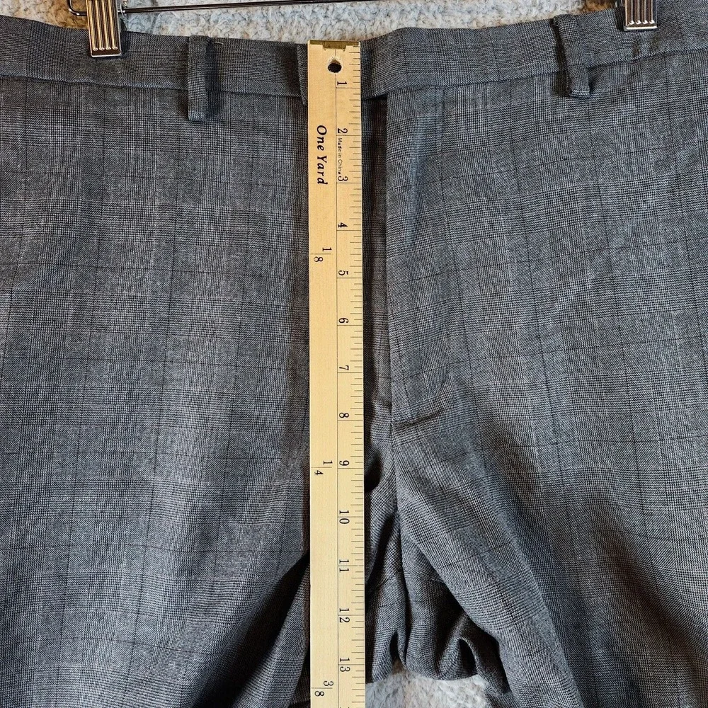 Banana Republic Dress Pants Men's 34x32 Gray Standard Fit Stretch Straight Leg
